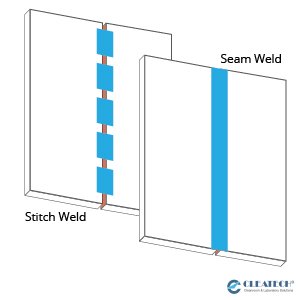Seam Weld vs Stitch Weld - Diagram