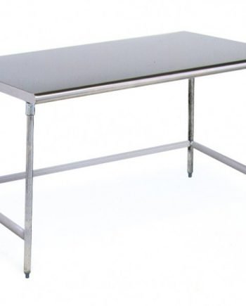 洁净室桌24“ x 84”固体顶部拉丝不锈钢
