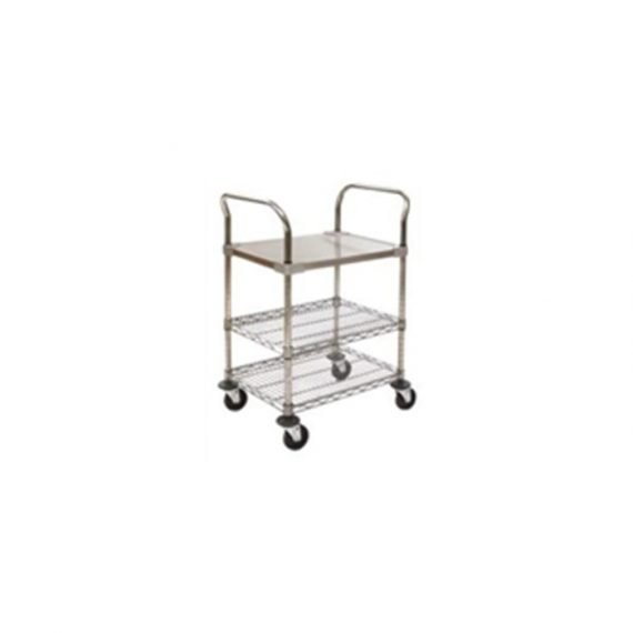 Utility Carts with Solid Stainless Steel Shelf