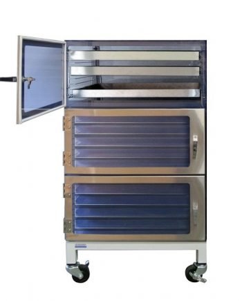 three door desiccator cabinet esd stainless steel drawer